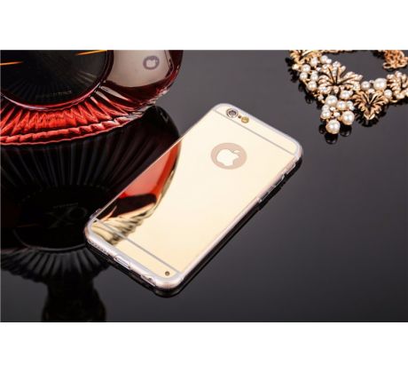 Zrcadlový kryt, zlatý, silikonový (iPhone 7 Plus/8 Plus)