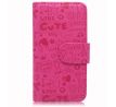 Kožený flip obal s prostorem na kartu, růžový (Samsung Young)