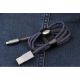 Denim kabel pro nabíjení 1 metr, modrý (iPhone, iPad)