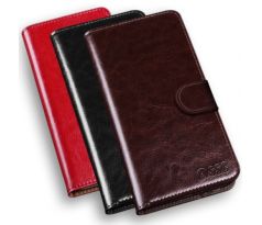 Kožené magnetické flip pouzdro, peněženka (iPhone 7/8)