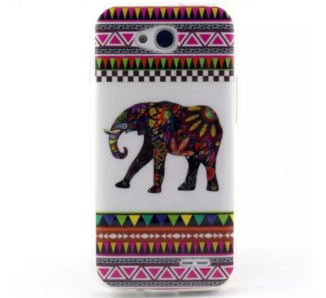 Silikonový kryt s motivem: barevný slon (LG L90)