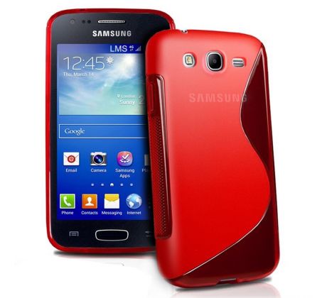 Silikonové pouzdro S-Line, červené, čiré (Samsung S3)