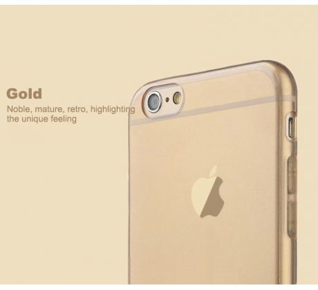 0.3 mm tenký gumový obal, zlatý (iPhone 6/6S)