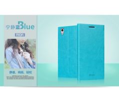 Luxusní flip obal, kožené zavírací pouzdro modré (P70)