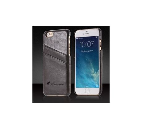 Luxusní černý kožený obal / kryt (iPhone 6/6S)
