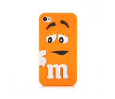 3D gelový obal kryt M&M's, 10 barev (iPhone 5/5S) Oranžová